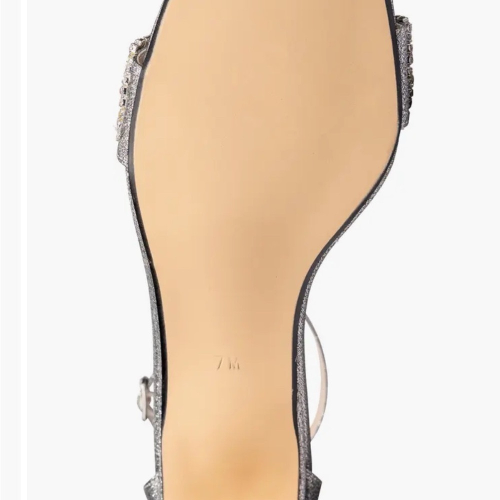 New Benjamin Walk Silver Glitter Heels - Picture 4 of 10